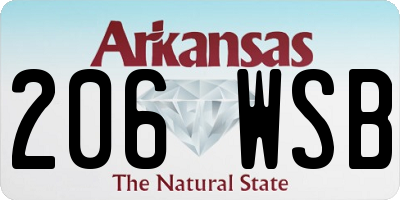 AR license plate 206WSB