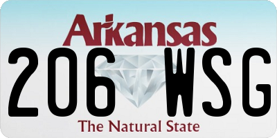 AR license plate 206WSG