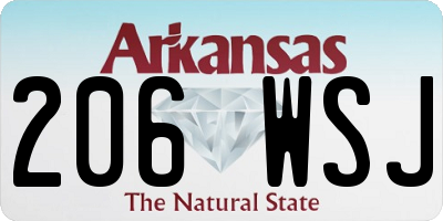 AR license plate 206WSJ