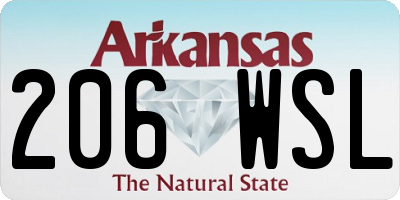 AR license plate 206WSL