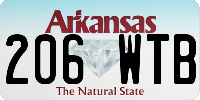 AR license plate 206WTB