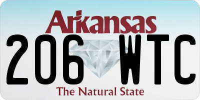 AR license plate 206WTC