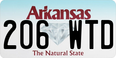 AR license plate 206WTD
