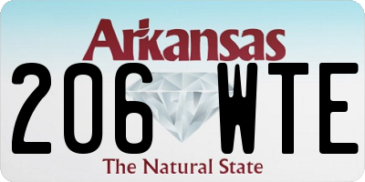 AR license plate 206WTE