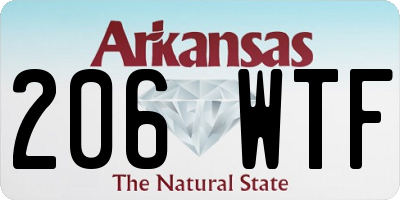AR license plate 206WTF