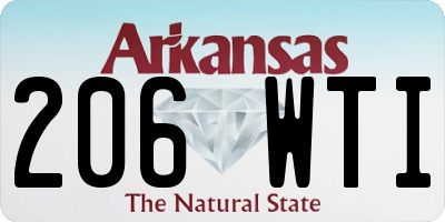 AR license plate 206WTI