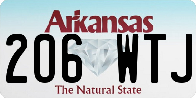 AR license plate 206WTJ