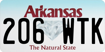 AR license plate 206WTK
