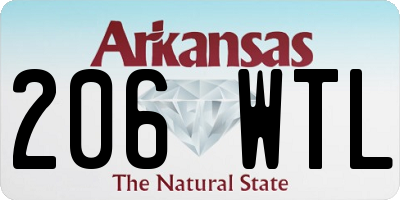 AR license plate 206WTL