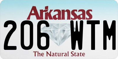 AR license plate 206WTM