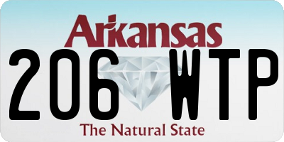 AR license plate 206WTP