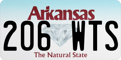 AR license plate 206WTS