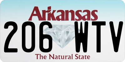 AR license plate 206WTV