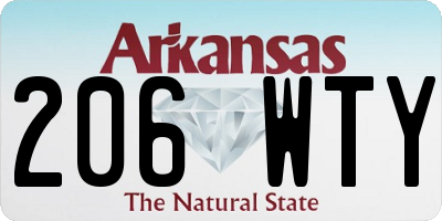 AR license plate 206WTY