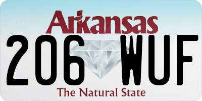 AR license plate 206WUF