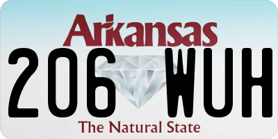 AR license plate 206WUH