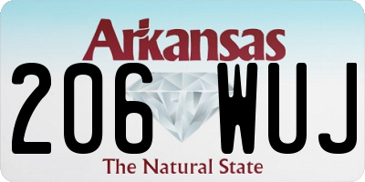 AR license plate 206WUJ