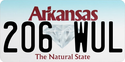 AR license plate 206WUL