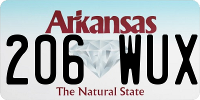 AR license plate 206WUX