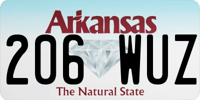 AR license plate 206WUZ