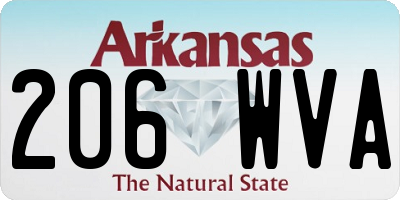 AR license plate 206WVA