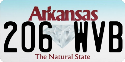 AR license plate 206WVB