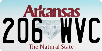 AR license plate 206WVC
