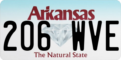 AR license plate 206WVE