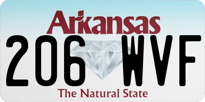 AR license plate 206WVF