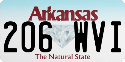 AR license plate 206WVI