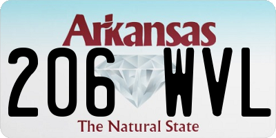 AR license plate 206WVL