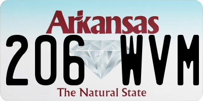 AR license plate 206WVM