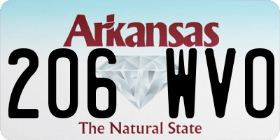 AR license plate 206WVO