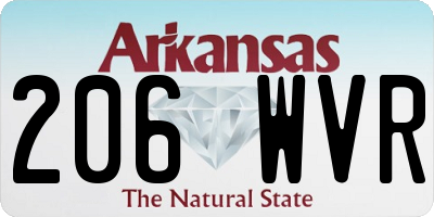 AR license plate 206WVR