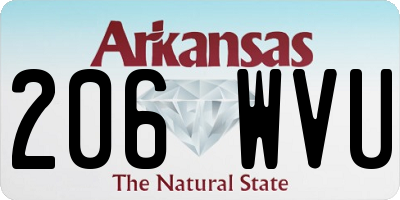 AR license plate 206WVU