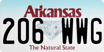 AR license plate 206WWG