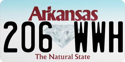 AR license plate 206WWH