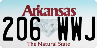 AR license plate 206WWJ