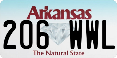 AR license plate 206WWL