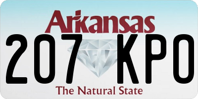 AR license plate 207KPO