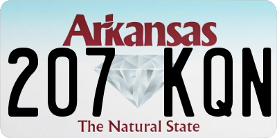 AR license plate 207KQN