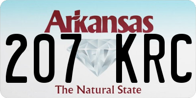 AR license plate 207KRC