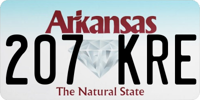 AR license plate 207KRE