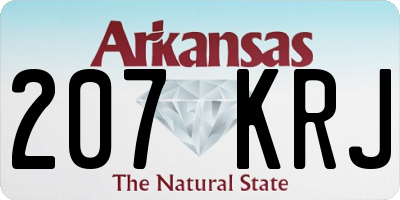 AR license plate 207KRJ