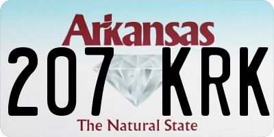 AR license plate 207KRK