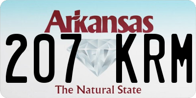 AR license plate 207KRM