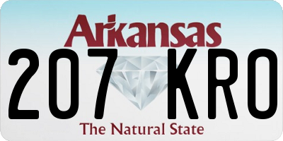 AR license plate 207KRO