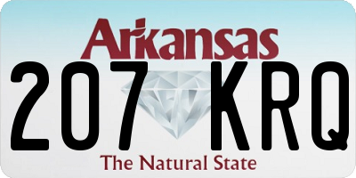 AR license plate 207KRQ