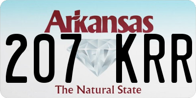 AR license plate 207KRR