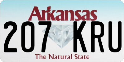 AR license plate 207KRU